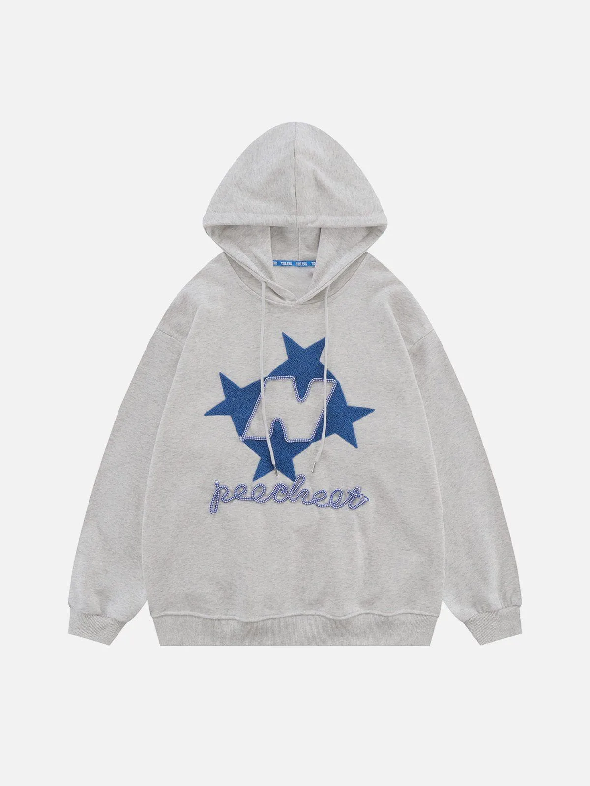 AlanBalen® - Flocked Stars Print Hoodie