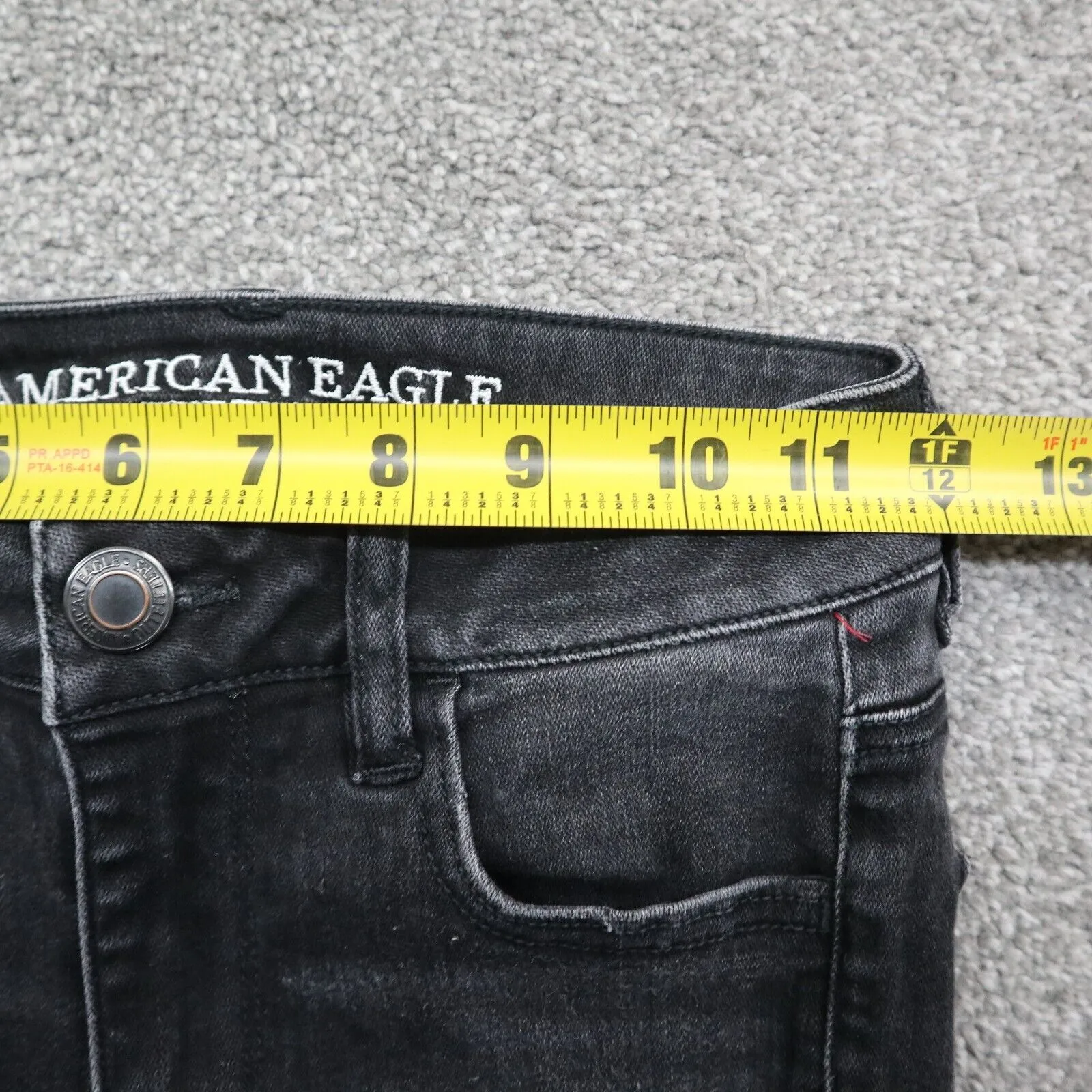 American Eagle Outfitter Womens High Rise Jegging Jeans Distressed Black Size 0