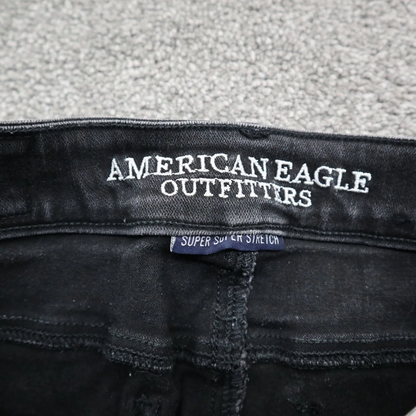 American Eagle Outfitter Womens High Rise Jegging Jeans Distressed Black Size 0