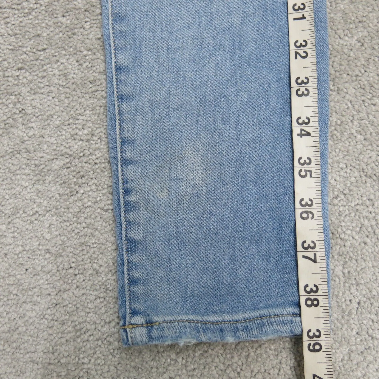 American Eagle Womens Skinny Leg Jeans Distressed High Rise Cotton Blue Size 6