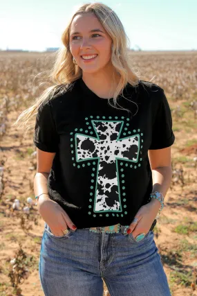 Animal Print Cross Graphic Tee