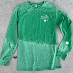 Bleached Lucky Long Sleeve Tee