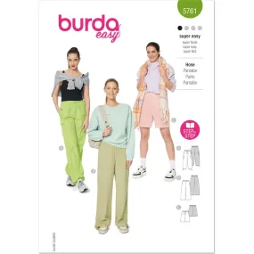 Burda Style Pattern 5761 Misses' Cargo Trouser Pants B5761