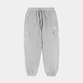 Club Fleece Mid-Rise Cargo Womens Pants (Grey/White)