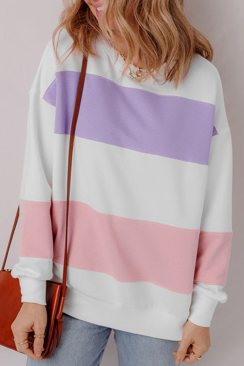 Colorblock Crewneck Sweatshirt