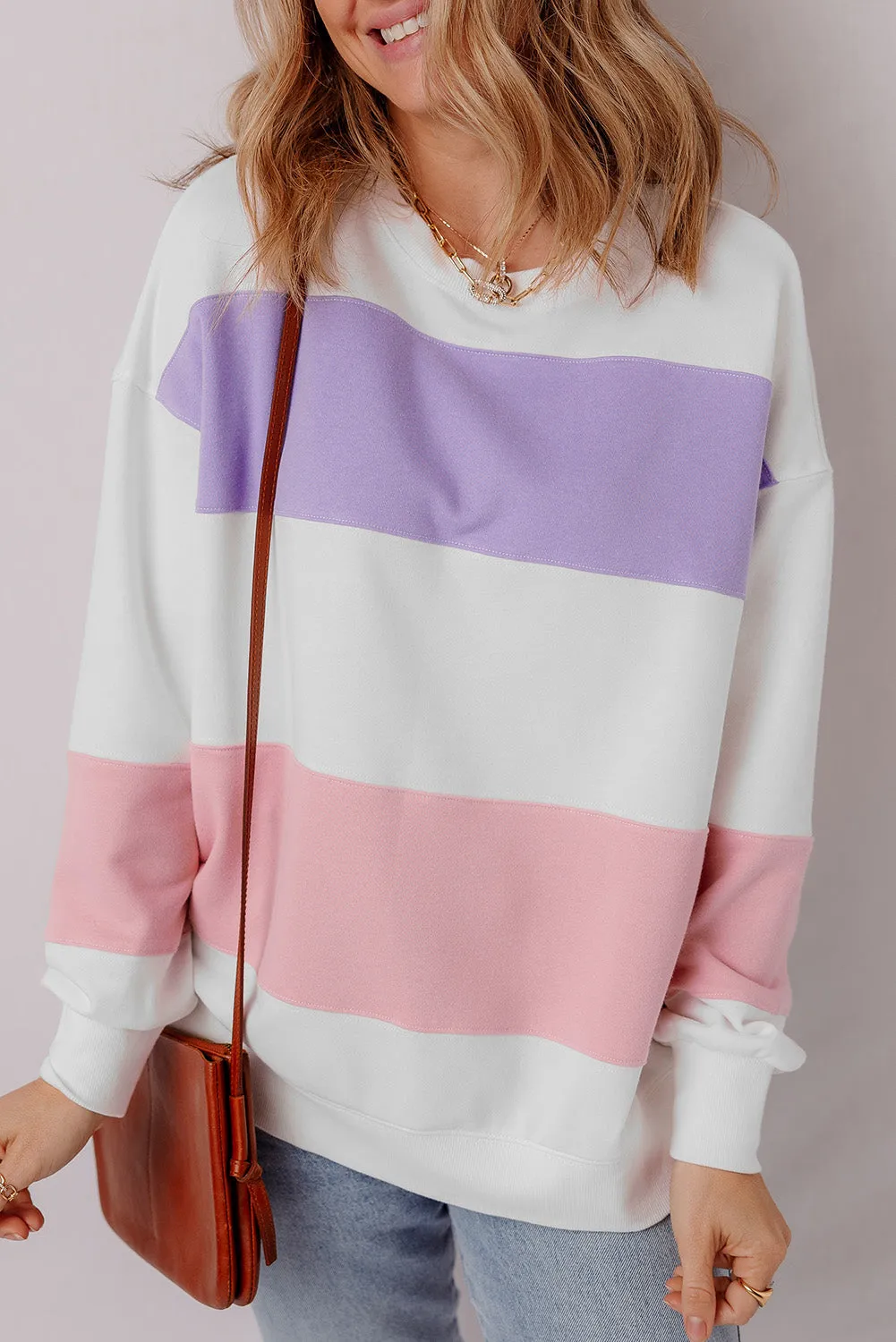 Colorblock Crewneck Sweatshirt