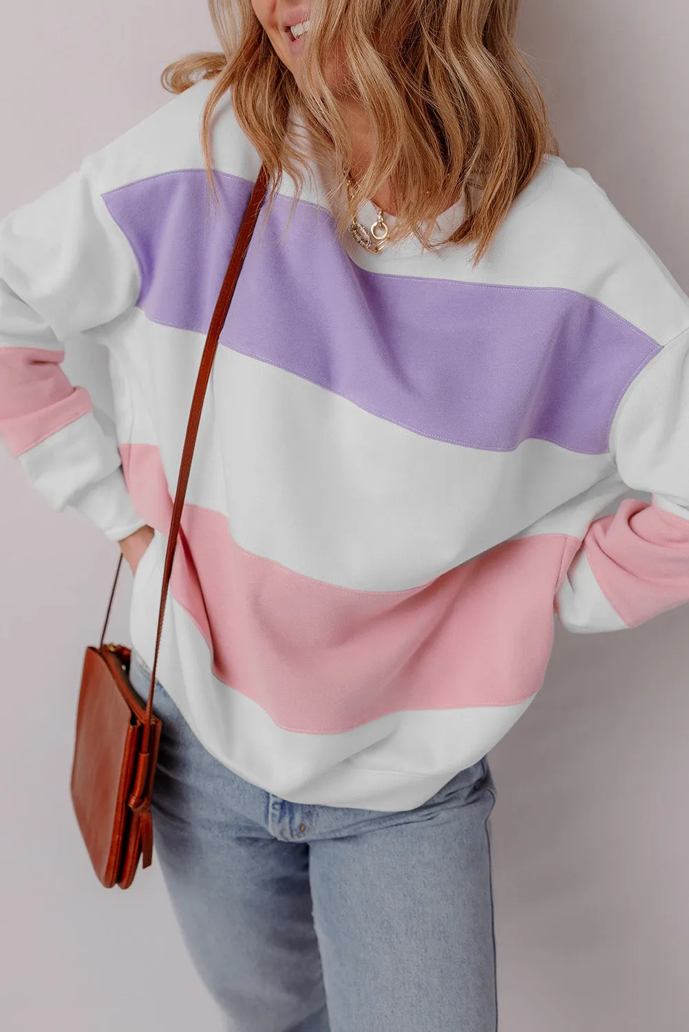 Colorblock Crewneck Sweatshirt