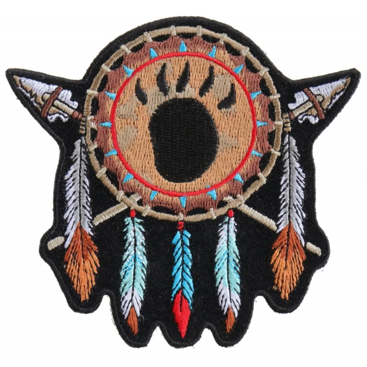 Daniel Smart Native Indian Small Embroidered Iron on Patch, 4.1 x 3.9 inches