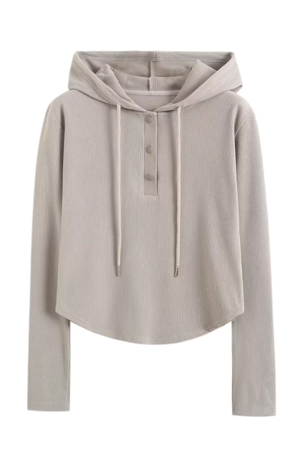 'Davina' Hooded Rib-Knit Cropped Sweater (3 Colors)