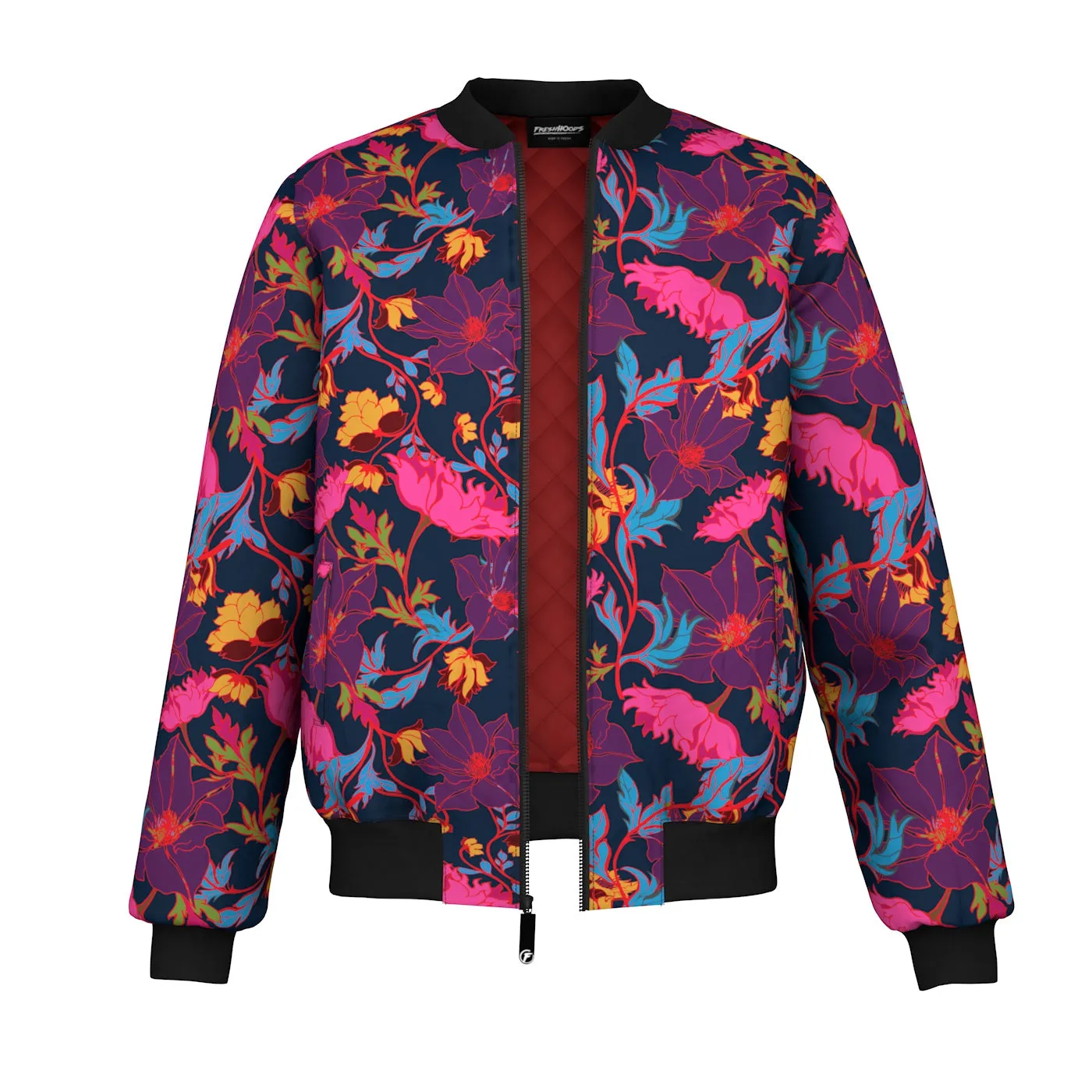 Fairy Tale Night Floral Bomber Jacket