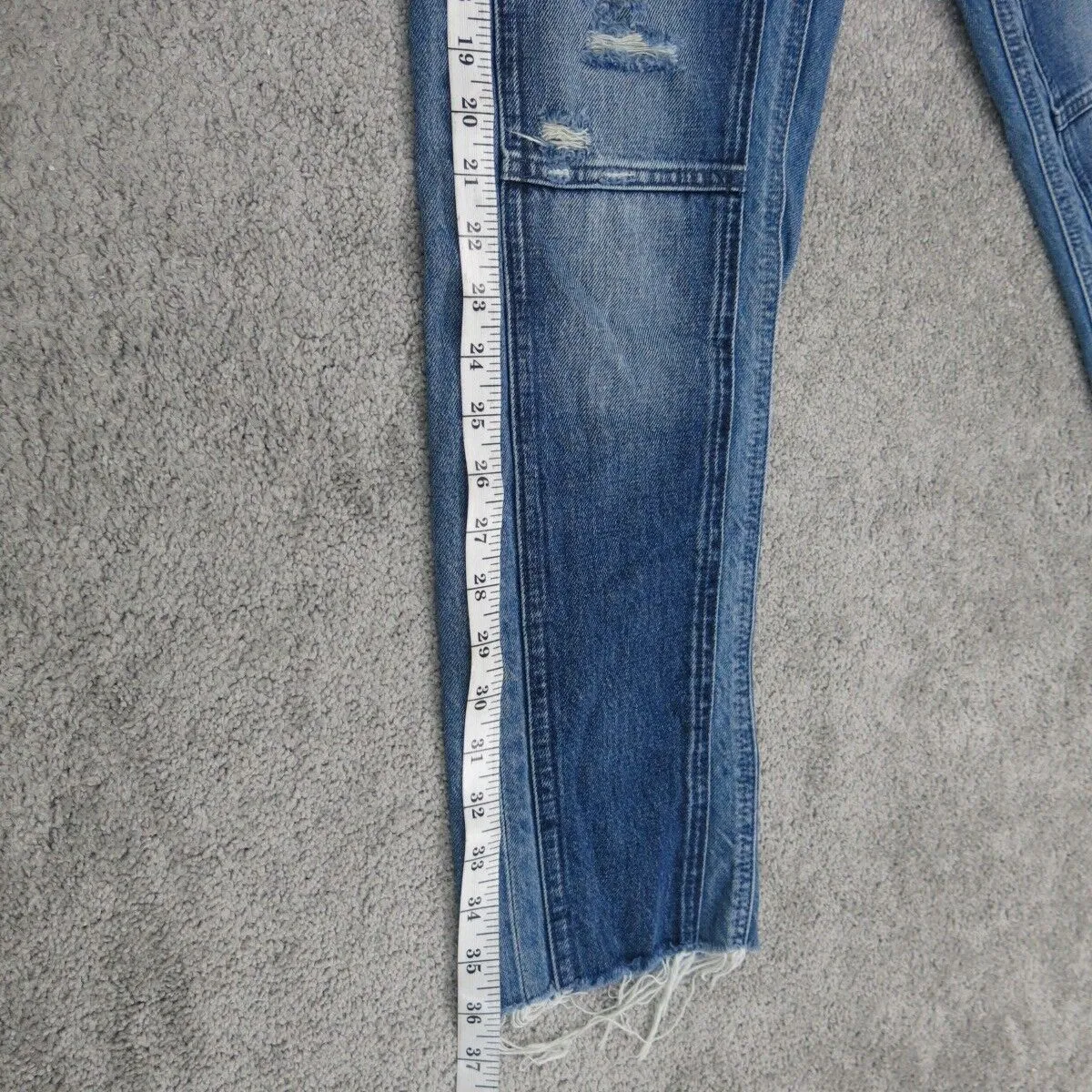 Gap Womens Slim Straight Jeans Denim Stritch Distressed High Rise Blue SZ 26/2s