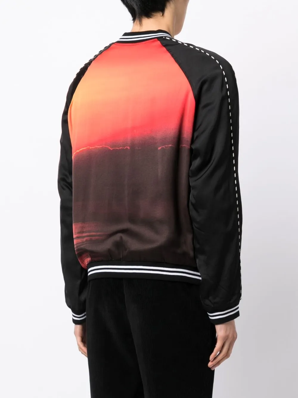 Graphic-Print Bomber Jacket