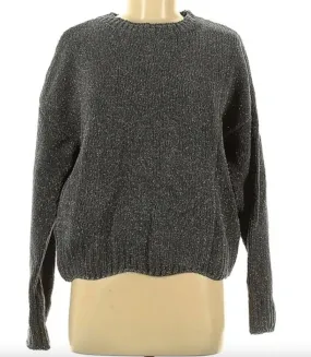 Gray Sparkly Cropped Sweater