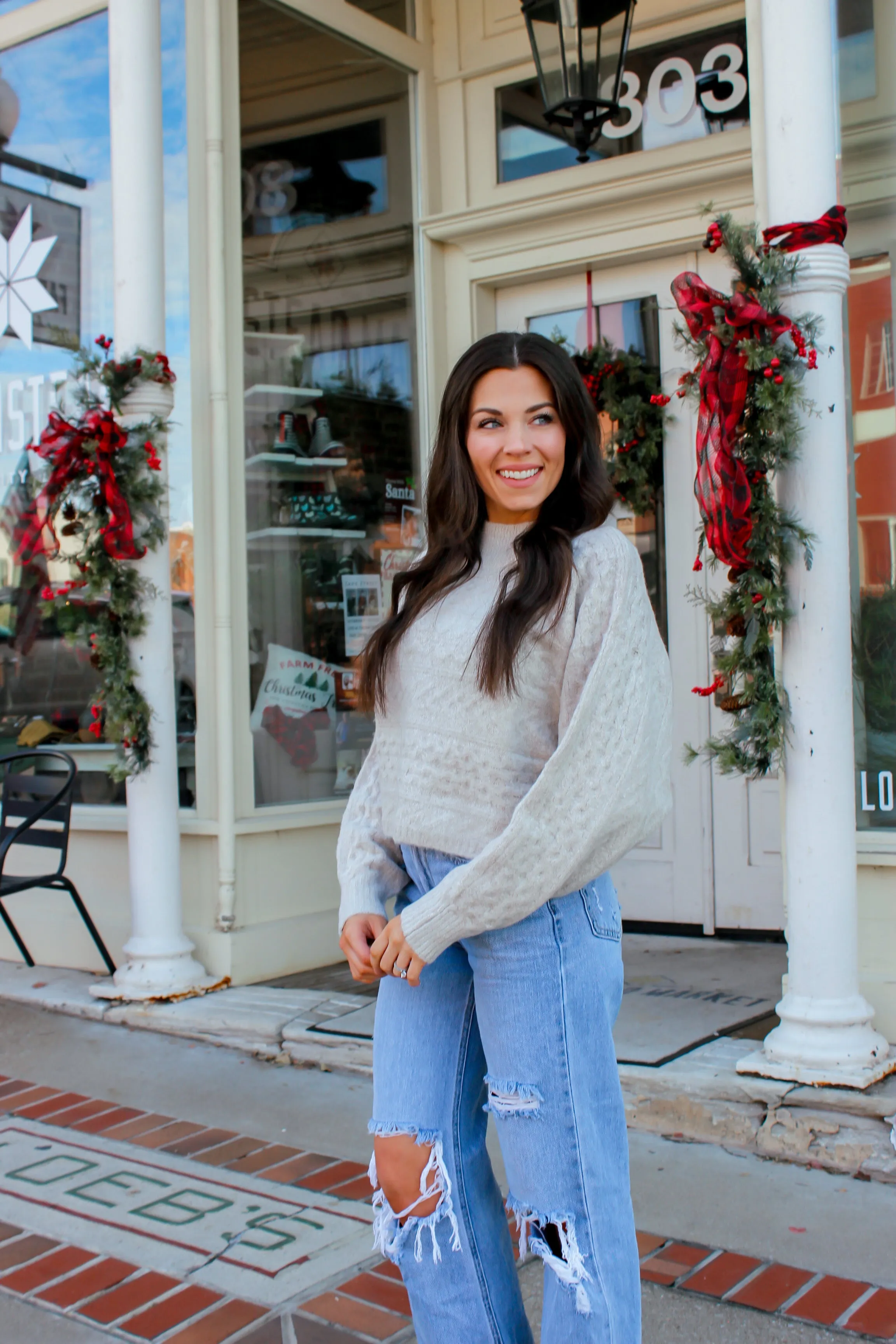 Heather Oat Cropped Sweater