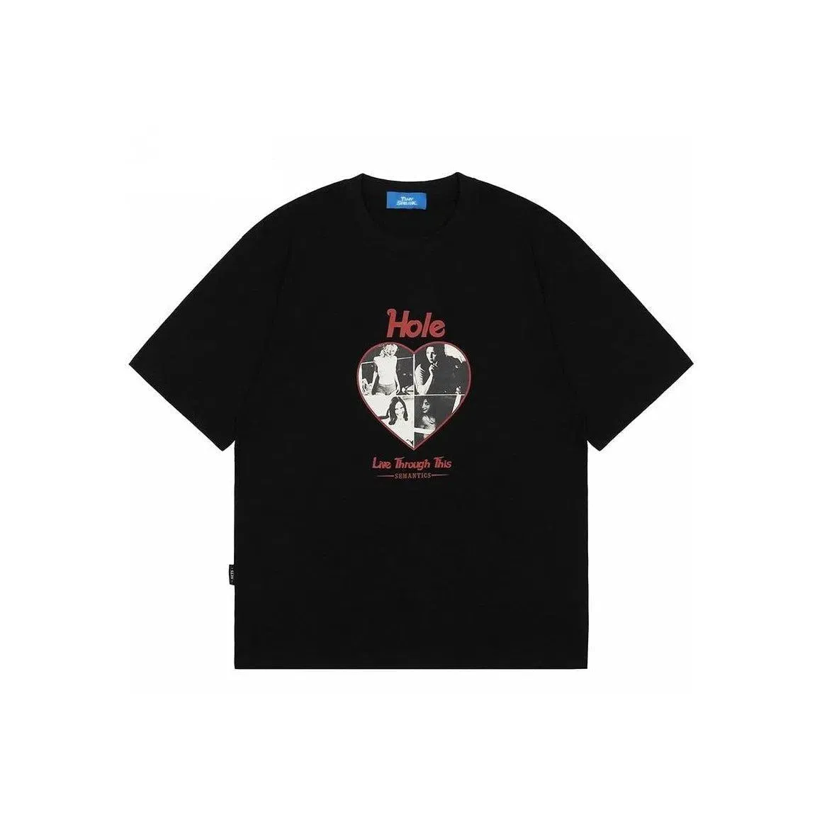 Hole cotton T-shirt