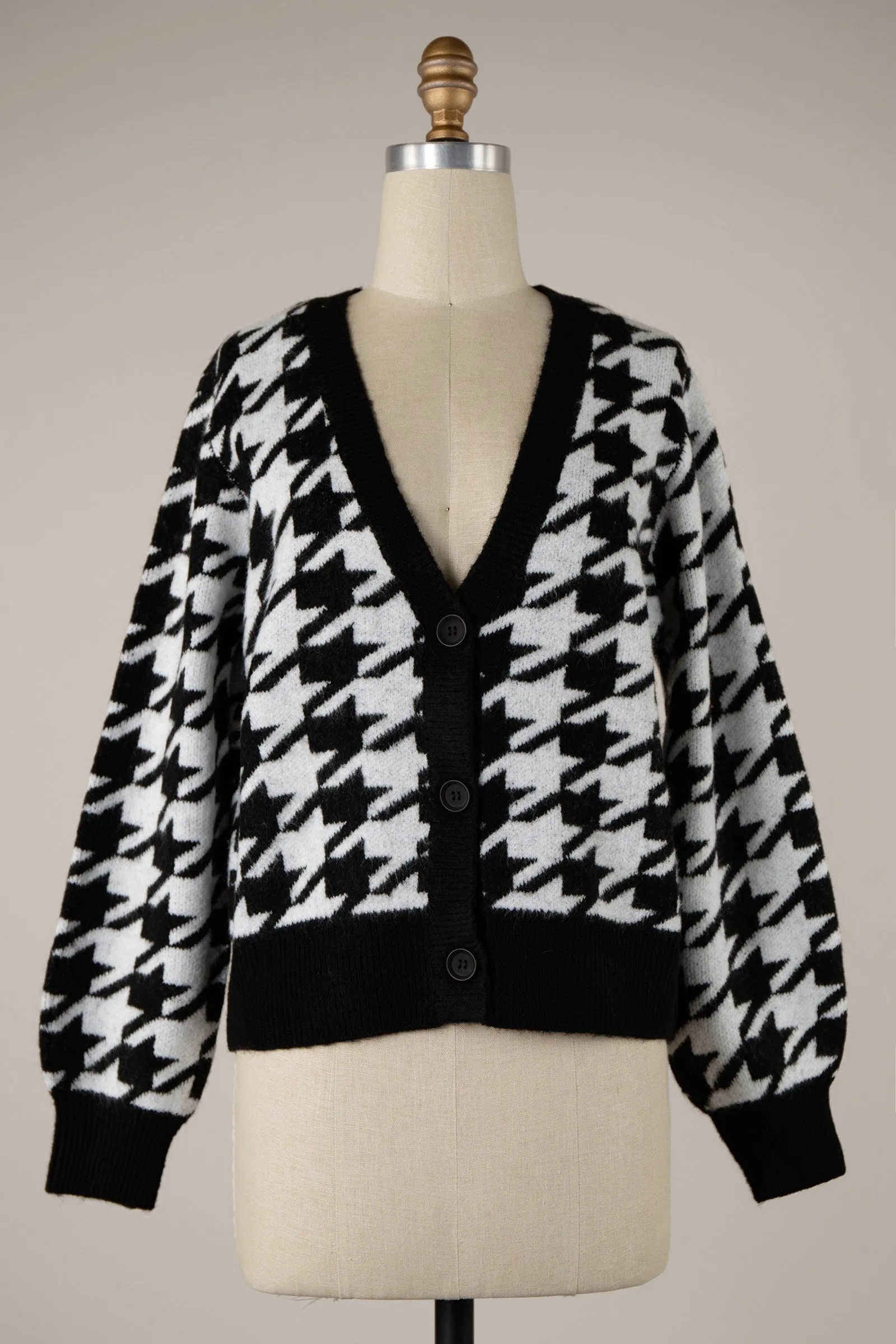 HOUNDSTOOTH CARDIGAN