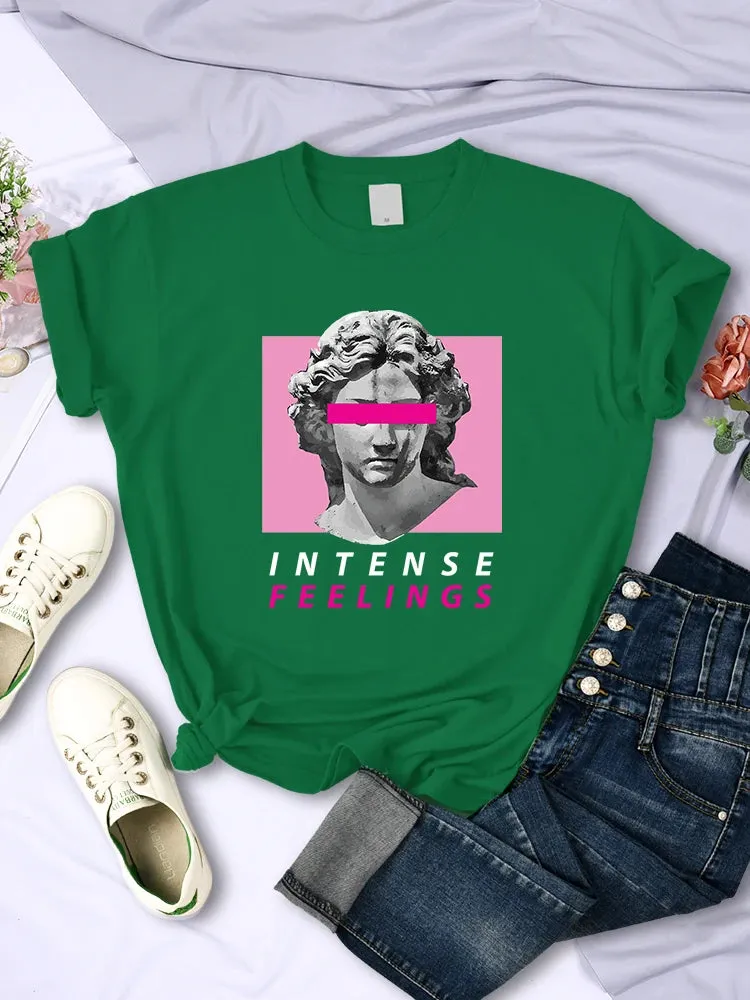 Intense Feelings cute oversized girls tees