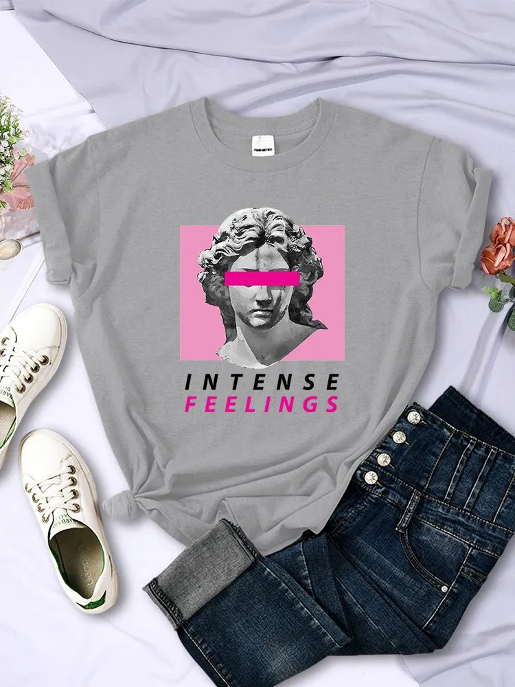 Intense Feelings cute oversized girls tees