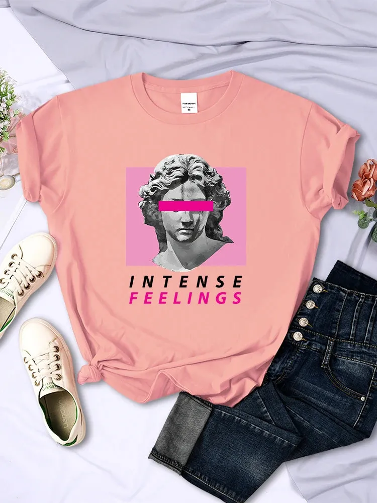 Intense Feelings cute oversized girls tees