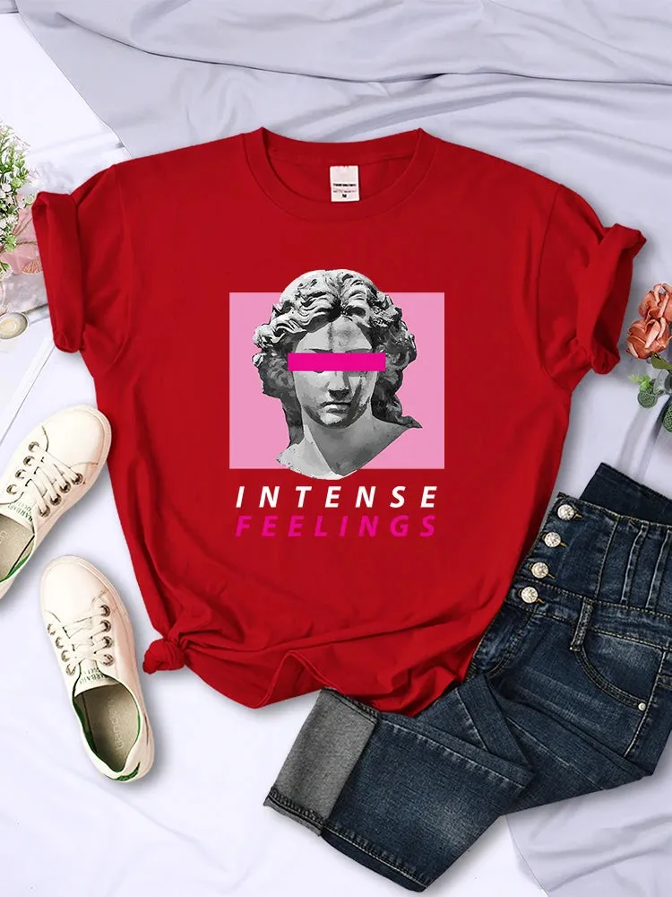 Intense Feelings cute oversized girls tees