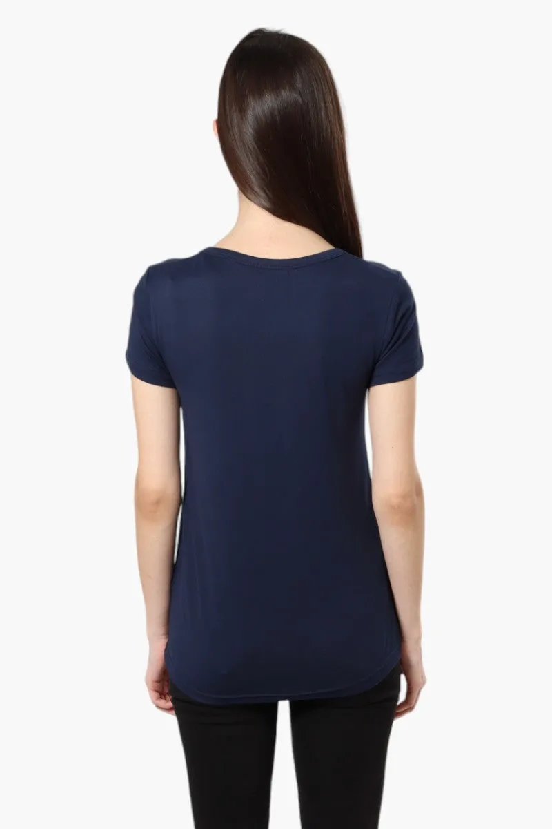 Magazine Henley Zip Pocket Tee - Navy