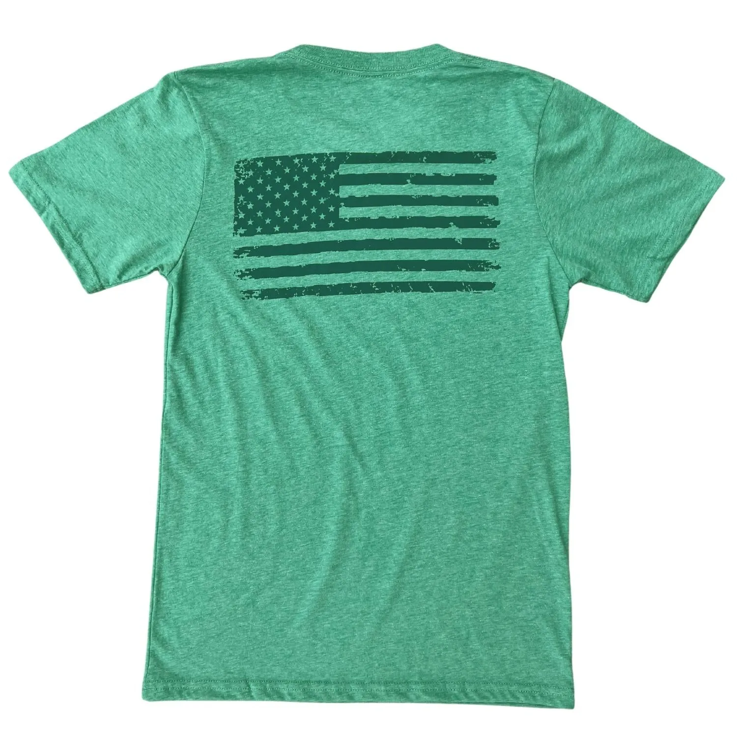 Men's Old Glory American Flag T Shirt (Green)