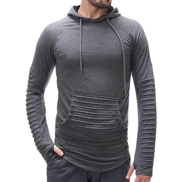 Mens Stripe Front Pocket Hoodies