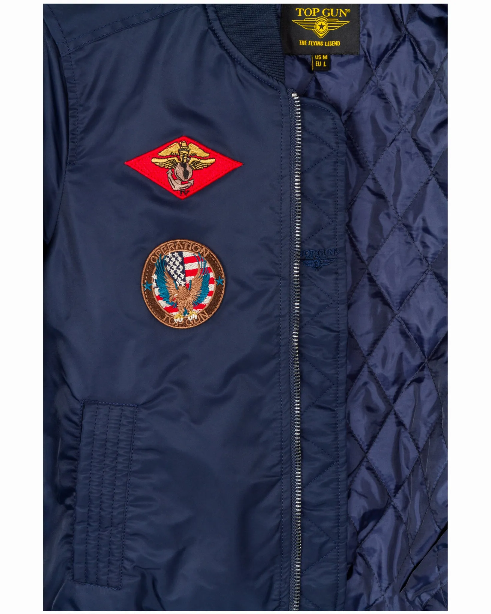 MISS TOP GUN® MA-1 BOMBER JACKET WITH PATCHES