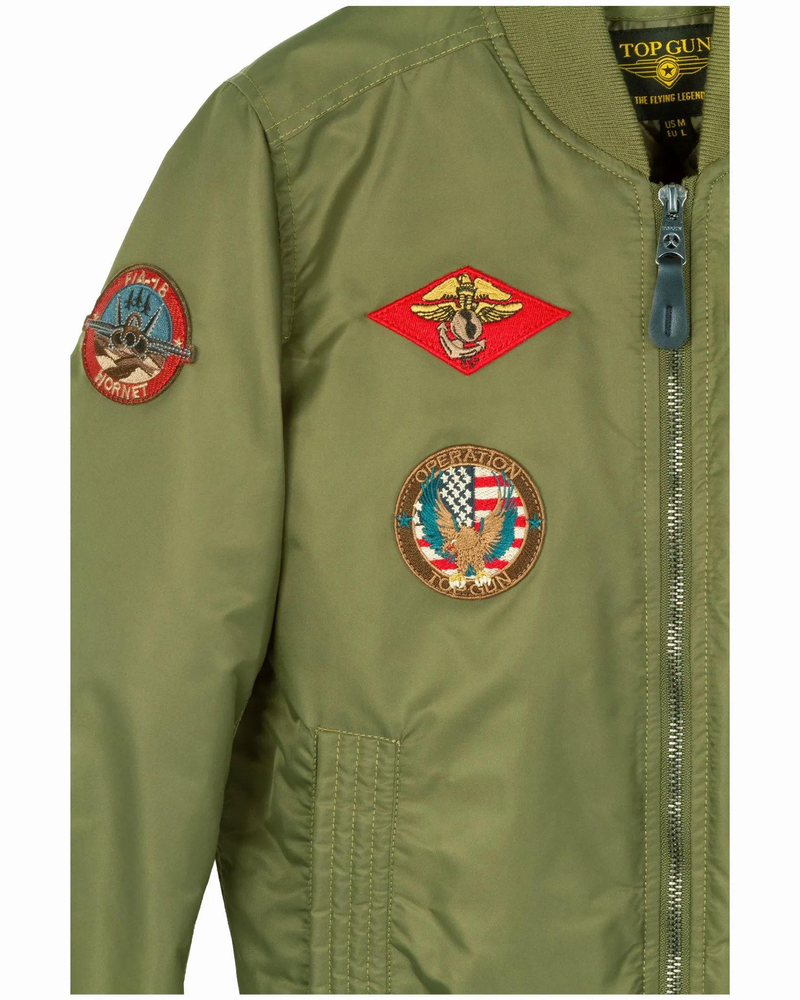 MISS TOP GUN® MA-1 BOMBER JACKET WITH PATCHES