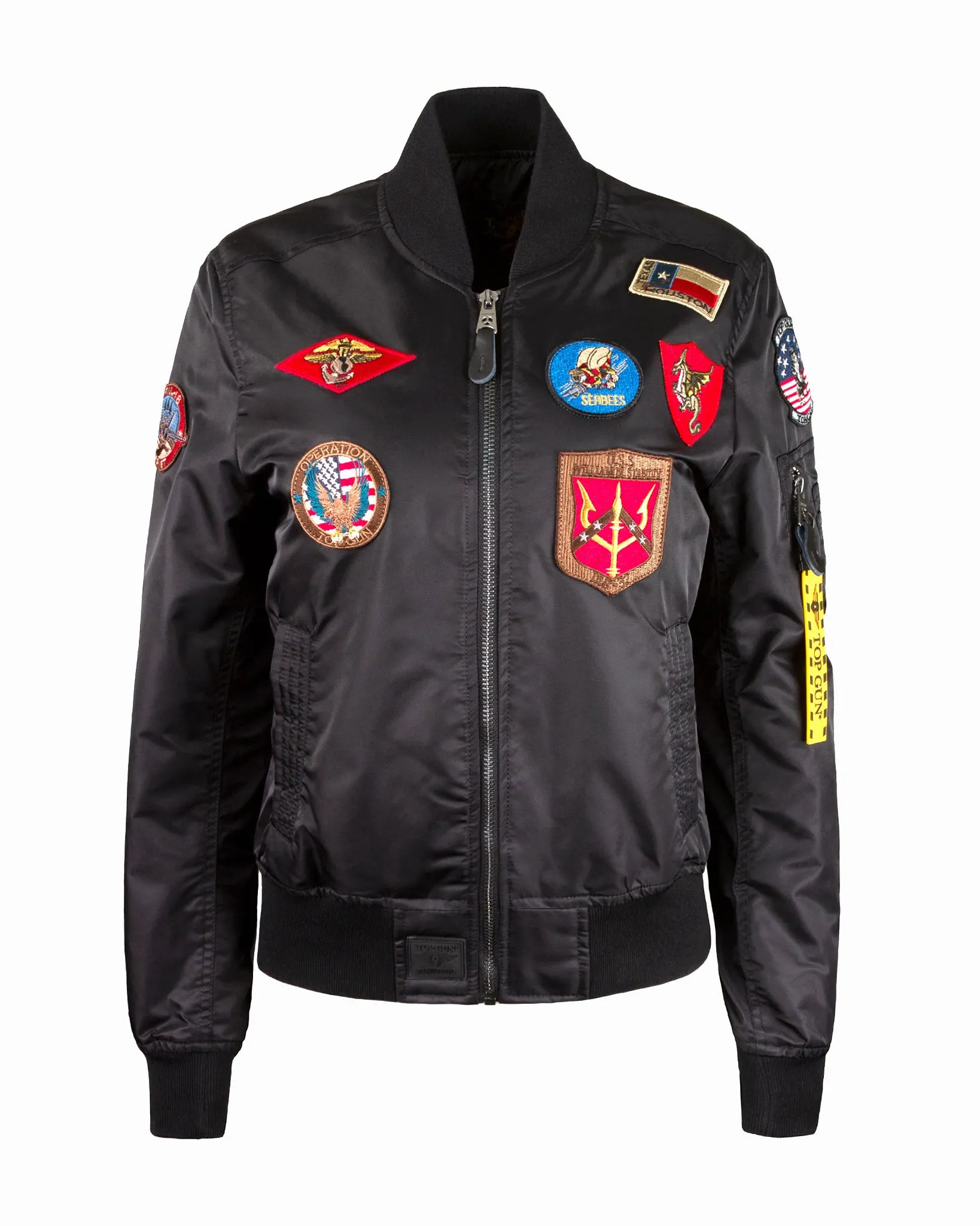 MISS TOP GUN® MA-1 BOMBER JACKET WITH PATCHES