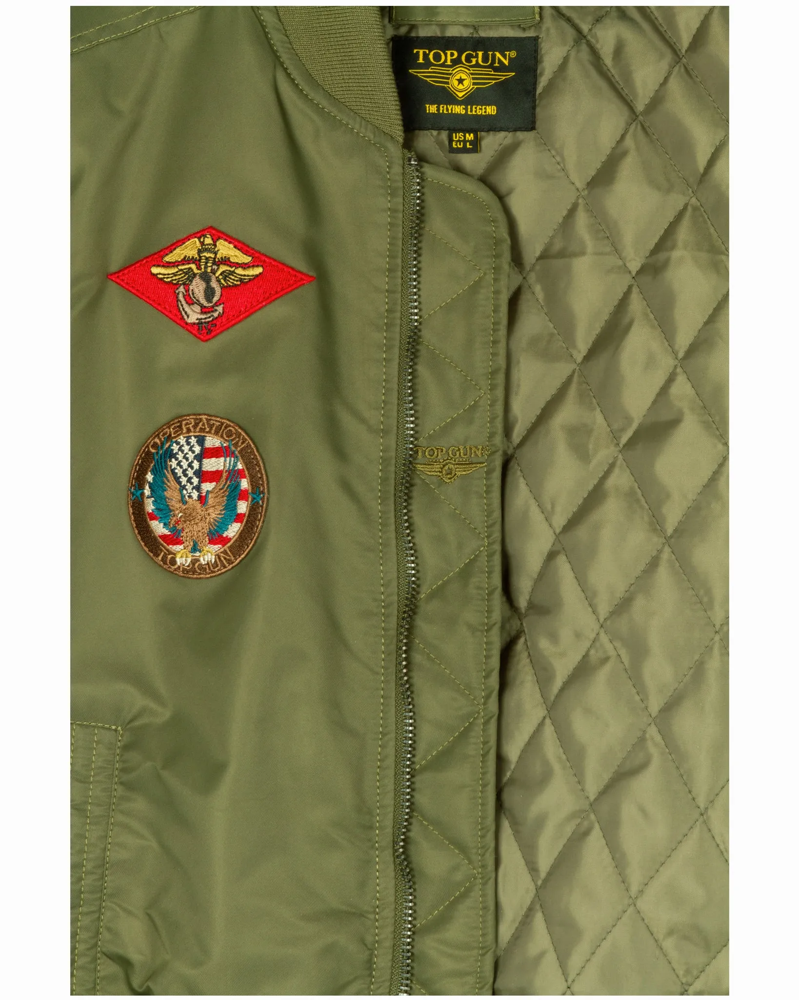 MISS TOP GUN® MA-1 BOMBER JACKET WITH PATCHES