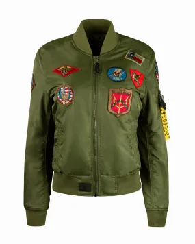 MISS TOP GUN® MA-1 BOMBER JACKET WITH PATCHES