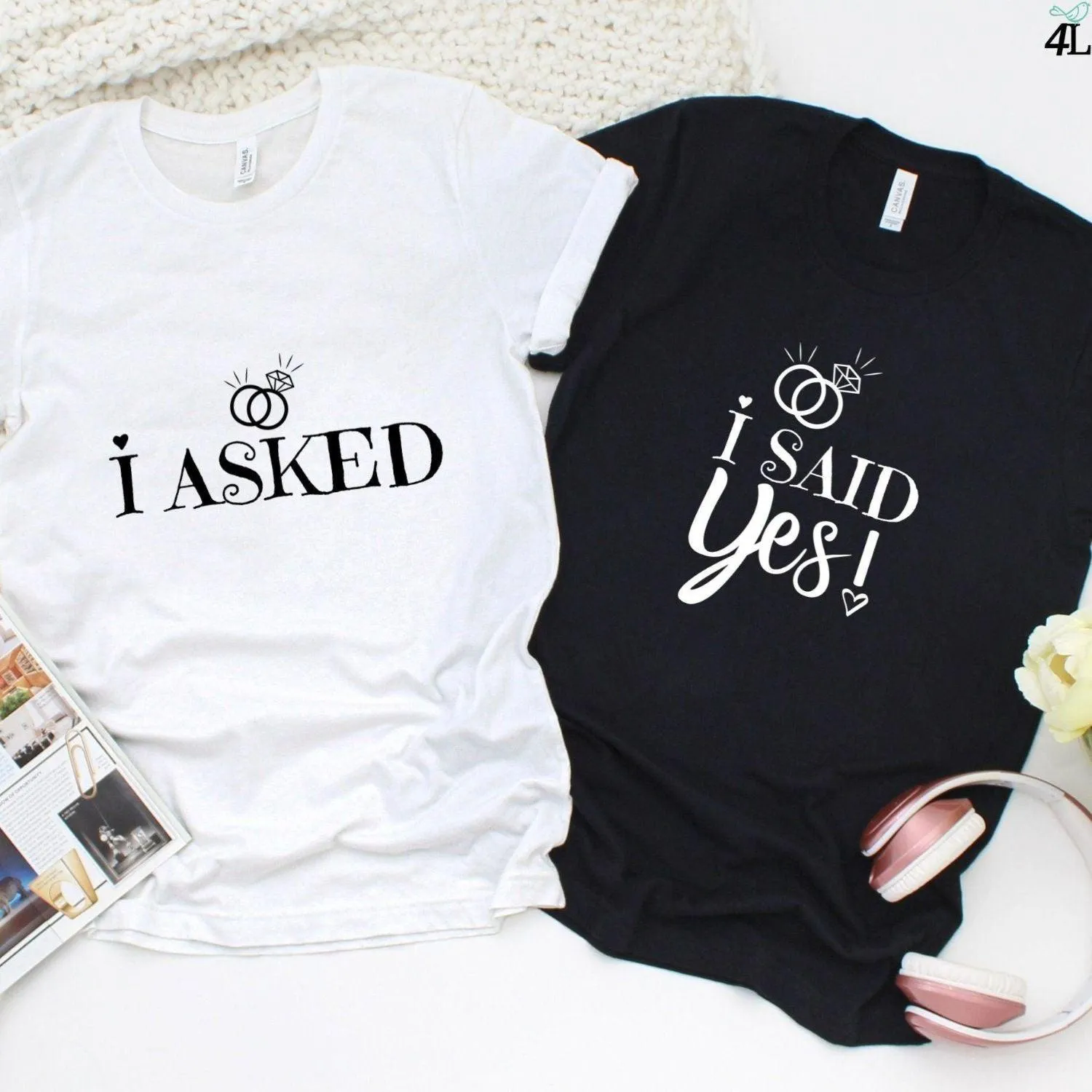 Proposal Celebration Matching Outfits: "I Asked" & "I Said Yes" Sets, Perfect Gifts