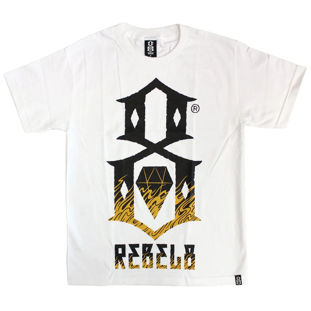 Rebel8 Up in flames T-shirt white