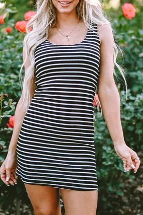 Ribbed Knit Sleeveless Mini Dress