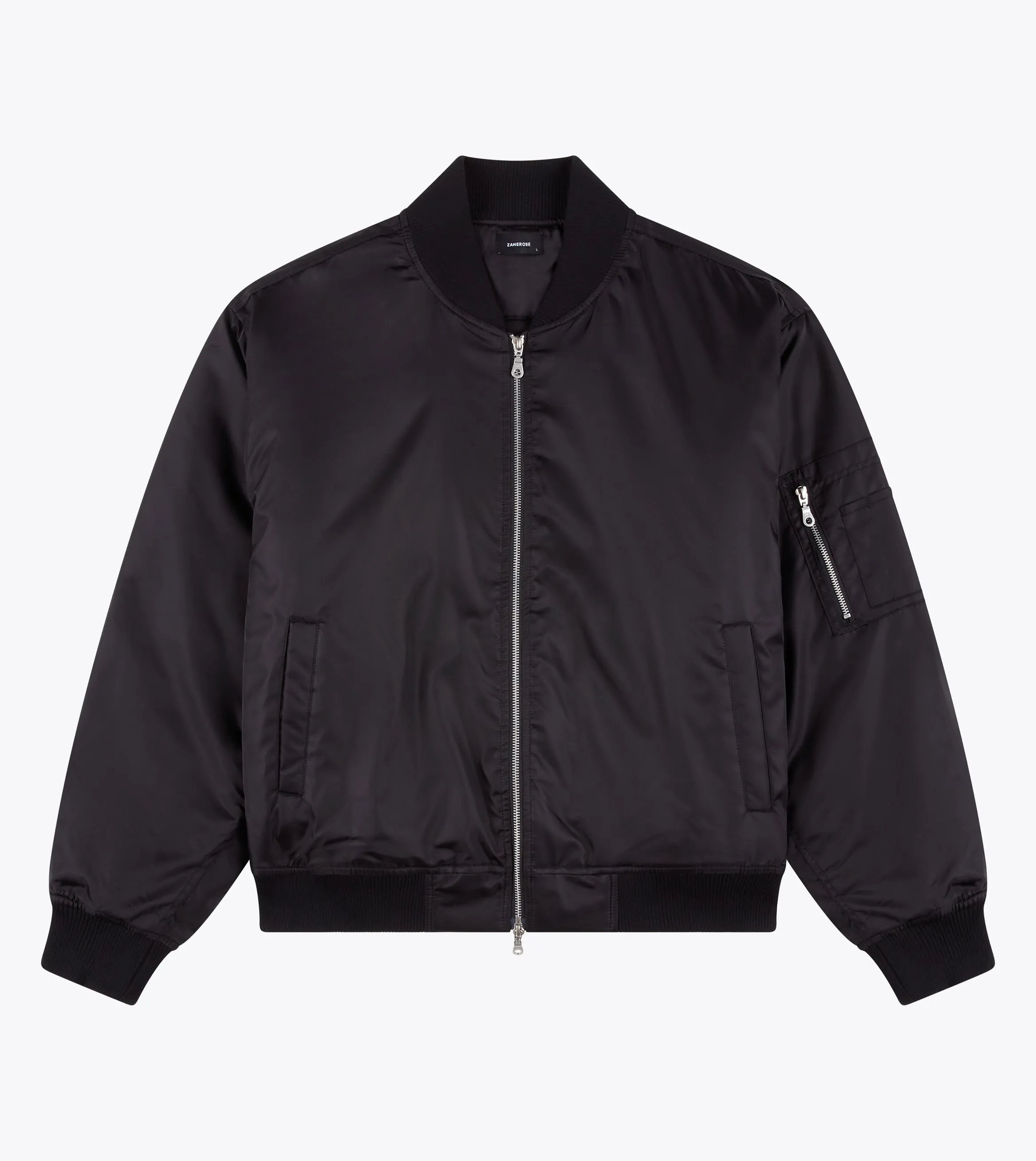 Sateen Bomber Black