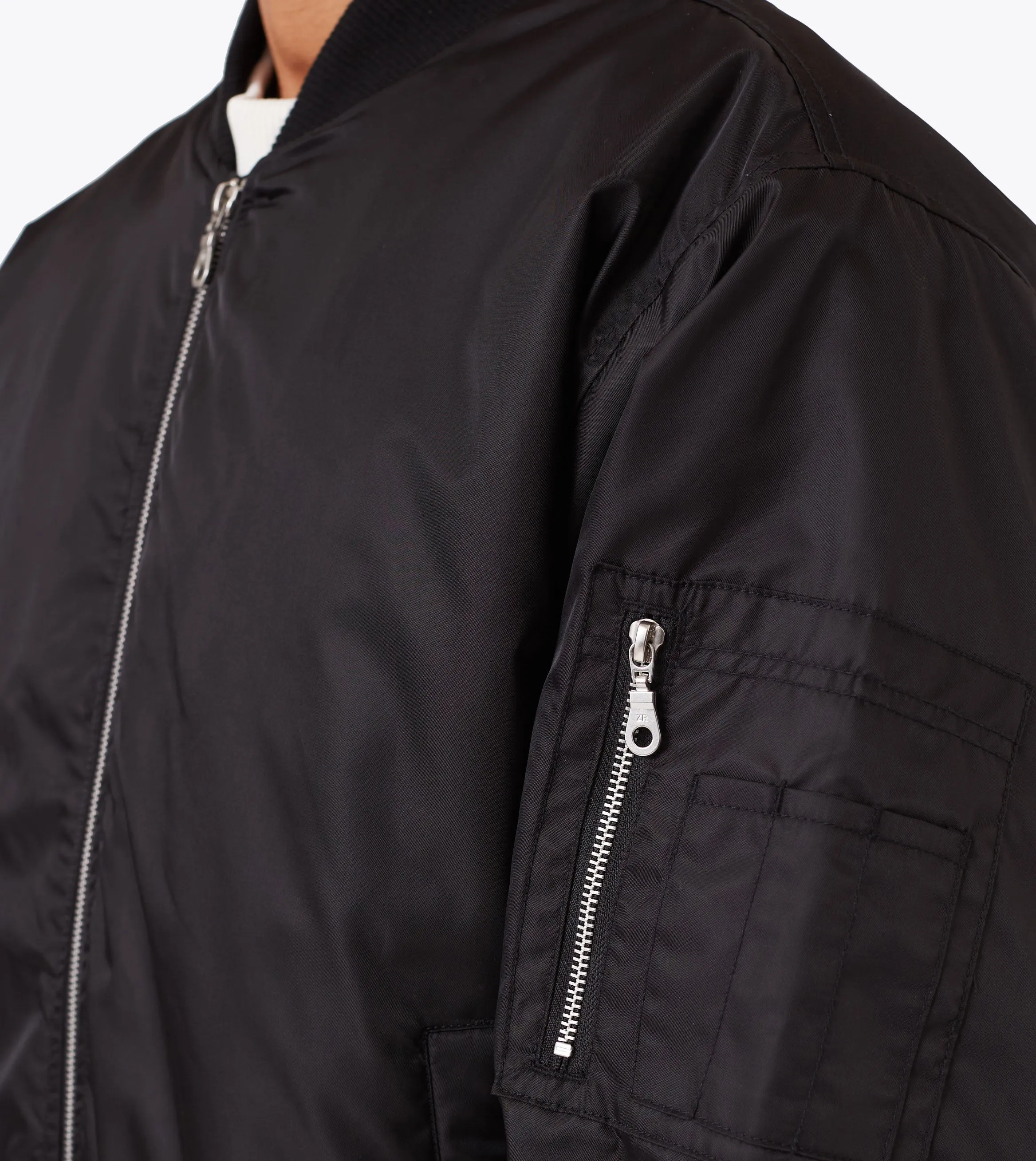 Sateen Bomber Black