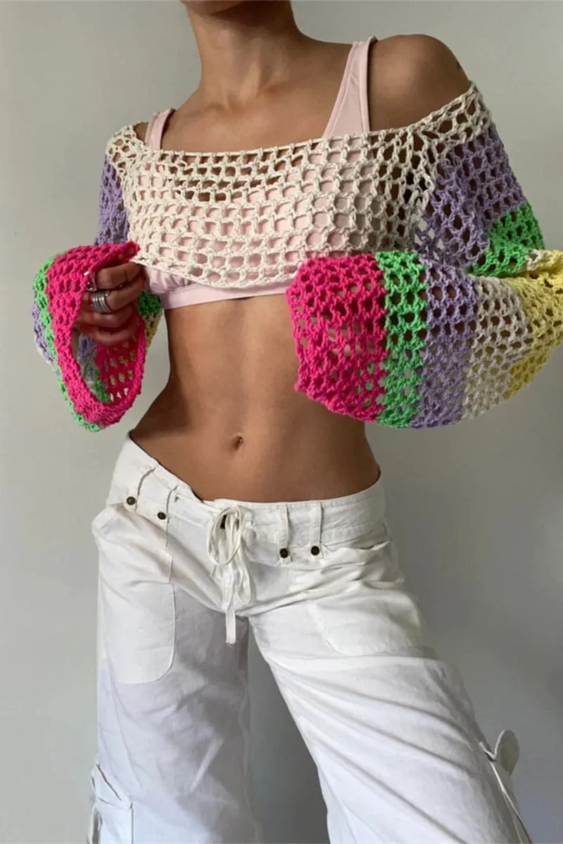 TB905 Sexy Hollow Crochet Top