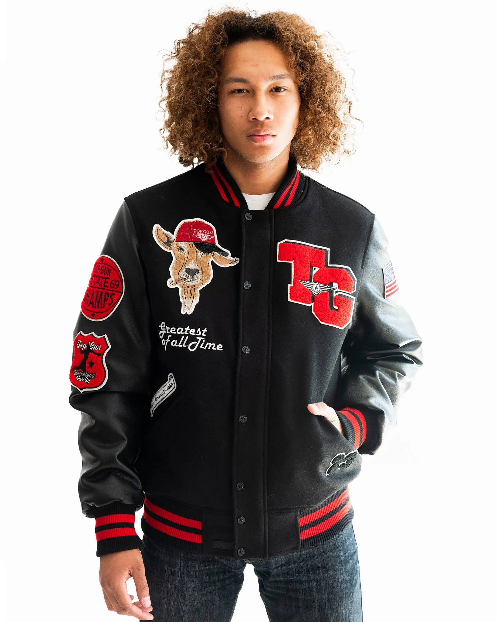 TOP GUN® "THE GOAT" VARSITY JACKET